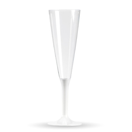 10 flûtes blanc réutilisables