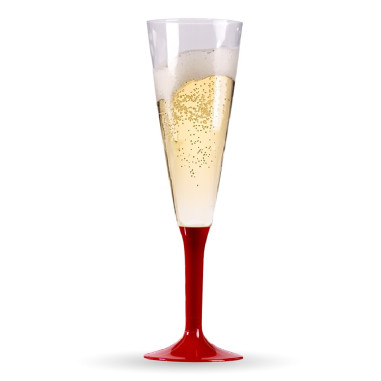 10 flûtes à champagne pied Bordeaux,...