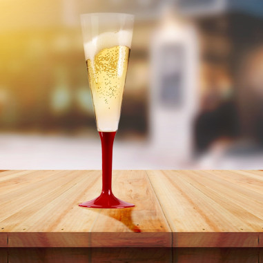 10 flûtes à champagne pied Bordeaux,...