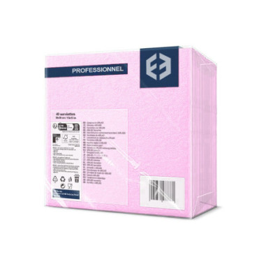 Pack de serviettes rose pastel