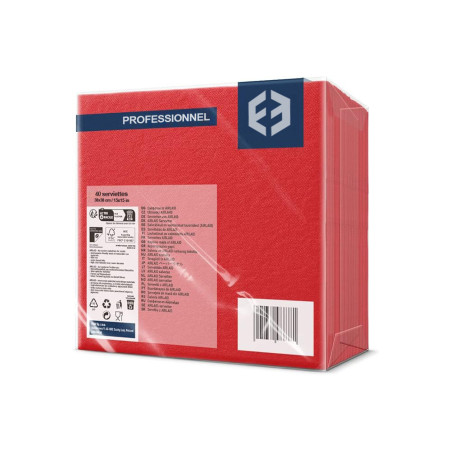 Pack de serviettes rouge