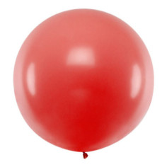Ballon géant rond rouge - 1 mètre
