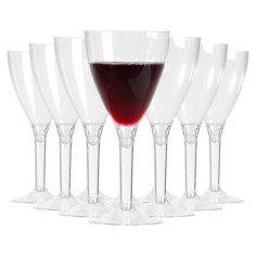 10 Verres à vin réutilisable - Pied Cristal - 16 cl