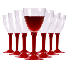 10 verres à vin réutilisables bordeaux