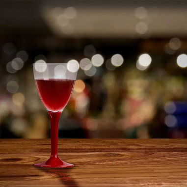 10 Verres à vin réutilisable - Pied...