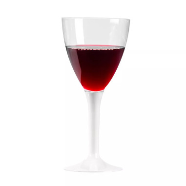 10 Verres à vin réutilisable - Pied...