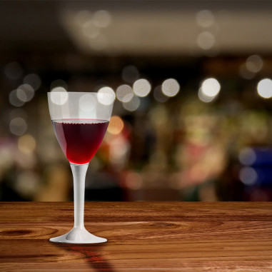 10 Verres à vin réutilisable - Pied...