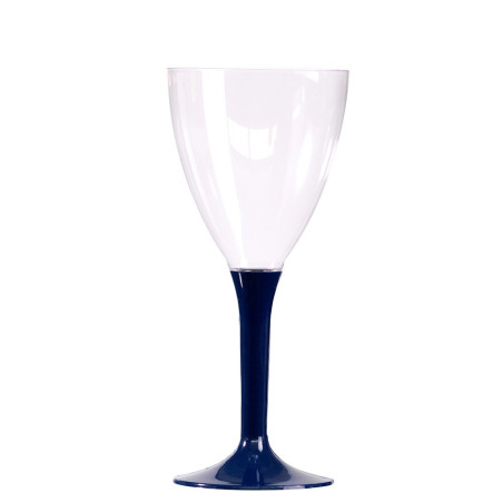 10 verres à vin bleu marine