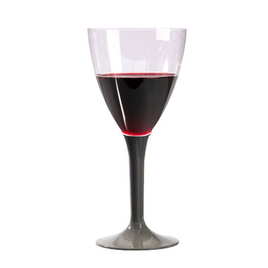 10 Verres à vin réutilisables gris