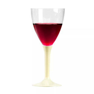 10 Verres à vin réutilisable - Pied...