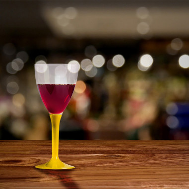 10 Verres à vin réutilisable - Pied...