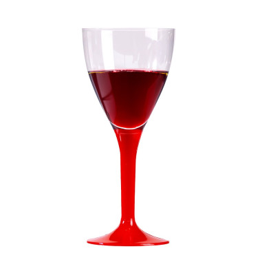 10 Verres à vin réutilisable - Pied...