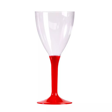 10 Verres à vin réutilisable - Pied...