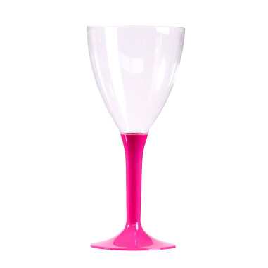 10 Verres à vin fuchsia
