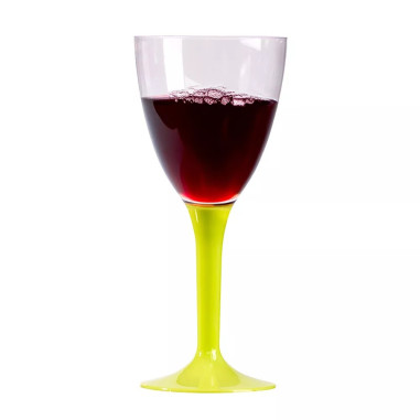 10 Verres à vin réutilisable - Pied...