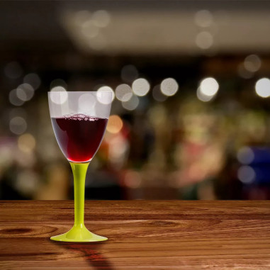 10 Verres à vin réutilisable - Pied...