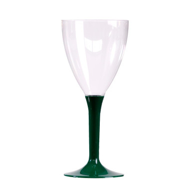 10 Verres à vin réutilisable - Vert...