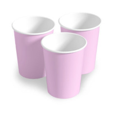 Lot de 25 gobelets 20 cl en carton rose