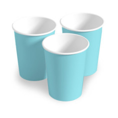 Lot de 25 gobelets 20 cl en carton bleu pastel