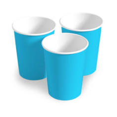 25 gobelets en carton Turquoise - 20 CL