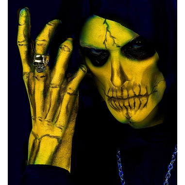 Tube maquillage jaune fluo