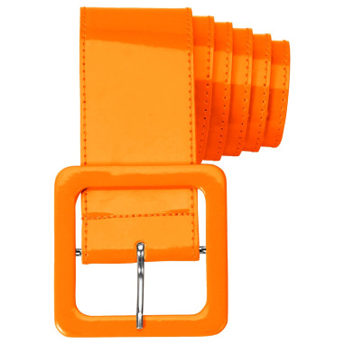 Ceinture large orange fluo