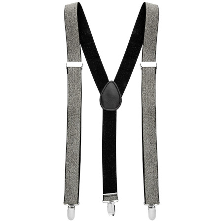 Bretelles sequins argentées