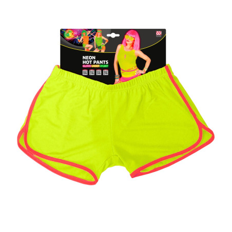 Short jaune fluo adulte