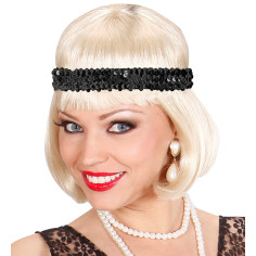 Bandeau à paillettes noires 2