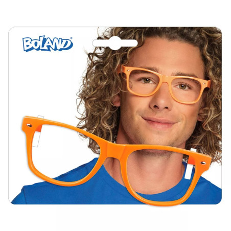 Lunettes orange Fluo sans verre