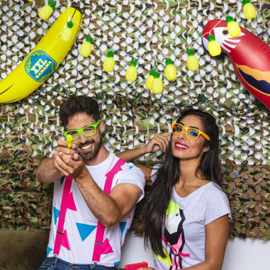Lunettes vert Fluo sans verre Lunettes vert Fluo sans verre