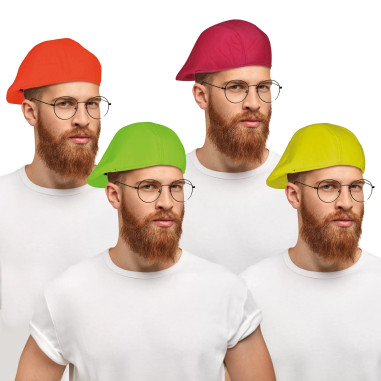 Casquette disco fluo jaune