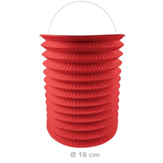 Lot de 12 Lampions 16 cm en papier rouge