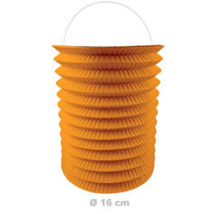 Lot de 12 Lampions 16 cm en papier orange