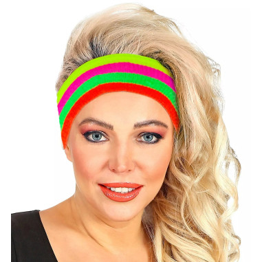 Bandeau fluo pour tête multicolore