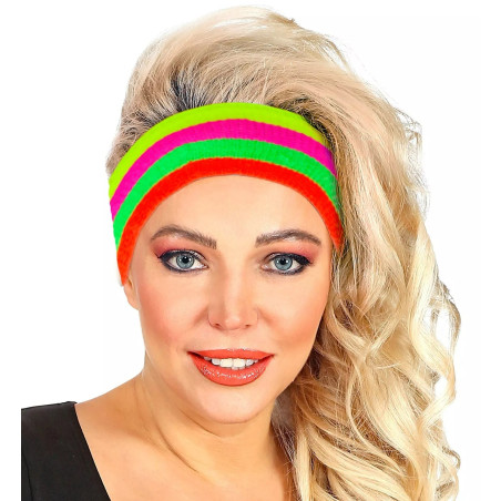 Bandeau fluo pour tête multicolore