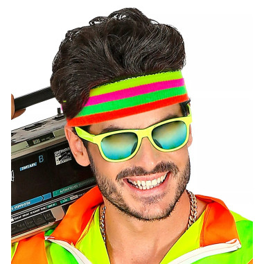 Bandeau fluo pour tête multicolore