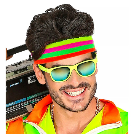 Bandeau fluo pour tête multicolore