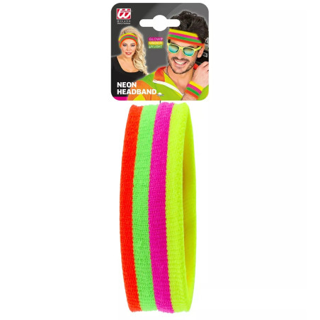 Bandeau fluo pour tête multicolore