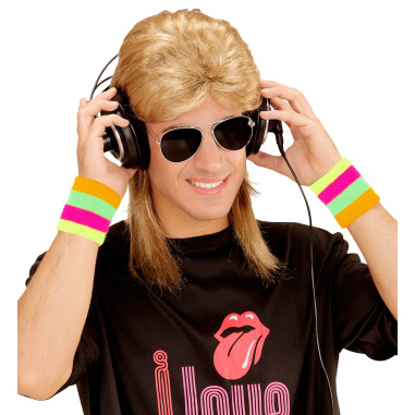 Paire de bandeaux poignets fluo... Paire de bandeaux poignets fluo...