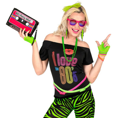 Kit Accessoires Années 80 Fille Vert...