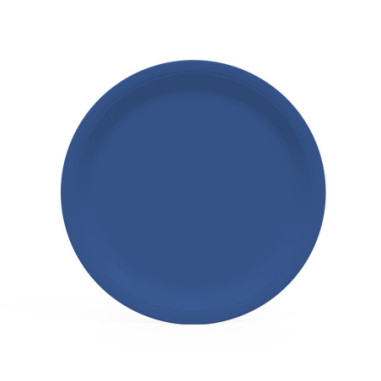 Assiettes rondes bleu marine