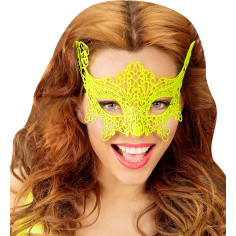 Loup jaune fluo en dentelle 2