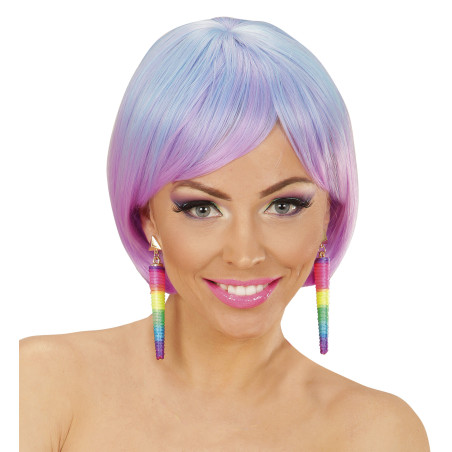 Boucles d'oreilles cônes fluo adulte