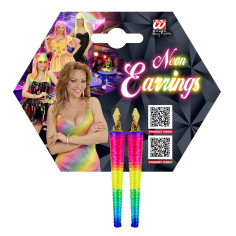 Boucles d'oreilles cônes fluo 2