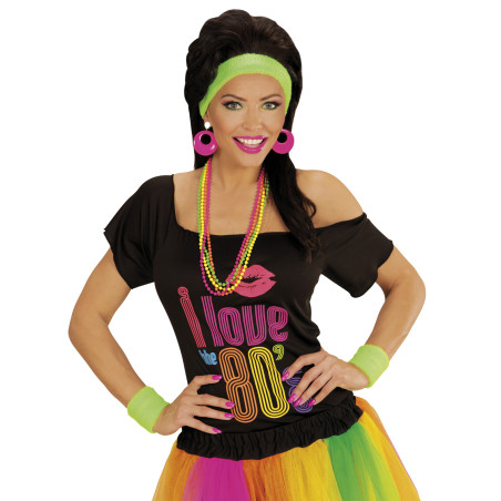 Boucles d'oreilles roses fluo néon