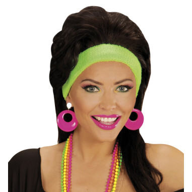 Boucles d'oreilles roses fluo pour femme