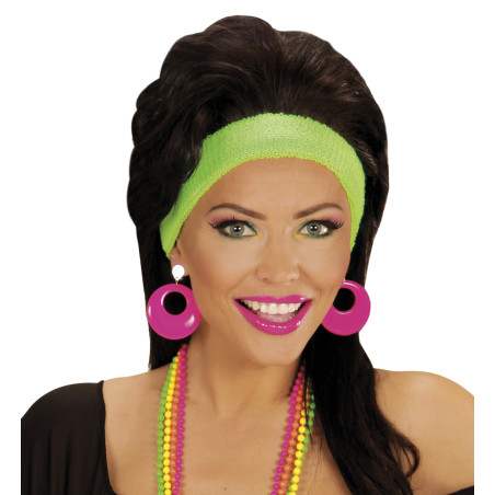 Boucles d'oreilles roses fluo pour femme