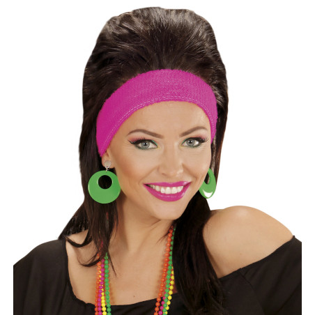 Boucles d'oreilles vertes fluo femme