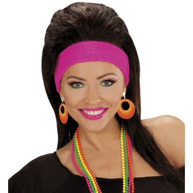 Boucles d'oreilles oranges fluo adulte